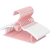 Besslly 50 Pack Baby Hangers for Nursery Closet, 11-14.5" Extendable Adjustable Non-Slip Kids Baby Clothes Hangers Toddler Infant Pants Hangers Plastic for Baby Girls Boys Children Newborn Organizer