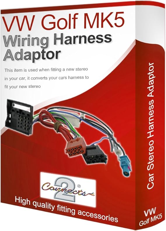 VW Golf MK5 CD radio stereo wiring harness adapter lead: Amazon.co.uk