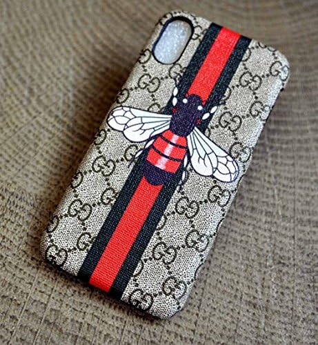 Yukmui Embossed LetterG Style case cover wallet with card hold for iphone X only (Big Bee)