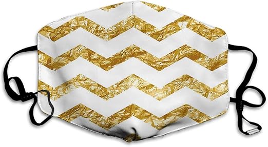 Gedruckte Gesichtsdekorationen, horizontales Zickzackmuster Chevron