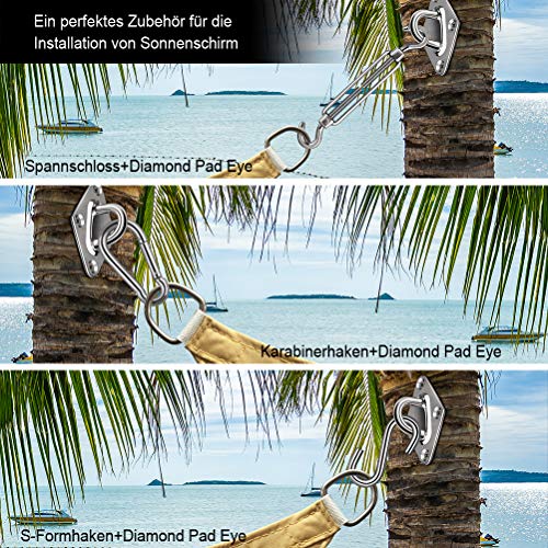 K KUMEED 42 Stück Sonnensegel Befestigung Set, Sonnensegel Befestigung Edelstahl Sonnensegel Befestigungs-Set… – Bild 5