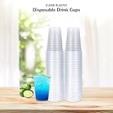 1ABOVE 180ml Clear Plastic Disposable Cups 100 Pack for Parties view 3