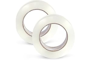 TROOZY Clear Packing Tape Refills for Heavy Duty Packing Shipping, Moving and Boxes, 2.48 mil Thick, 1.88 in x 110 yd, 2 Rolls, Total 220 yd