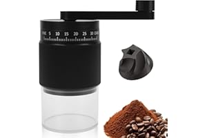 Portable Manual Coffee Grinder – 35 Adjustable Settings, Portable Hand Crank Mill with 30g Capacity, Conical Burr for Espress