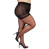 MeMoi Plus Size Curvy Control Top Pantyhose for Women, Comfortable Sheer Pantyhose, Lightweight Womens Stockings, Sizes 1X-QP