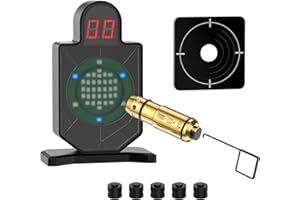 Tipfun Portable Laser Trainer Target &9mm Laser Training Cartridge with Chamber Extractor Tool and Enabling Seamless Replacement of Snap Cap Strike Pads for Continuous Practice Sessions