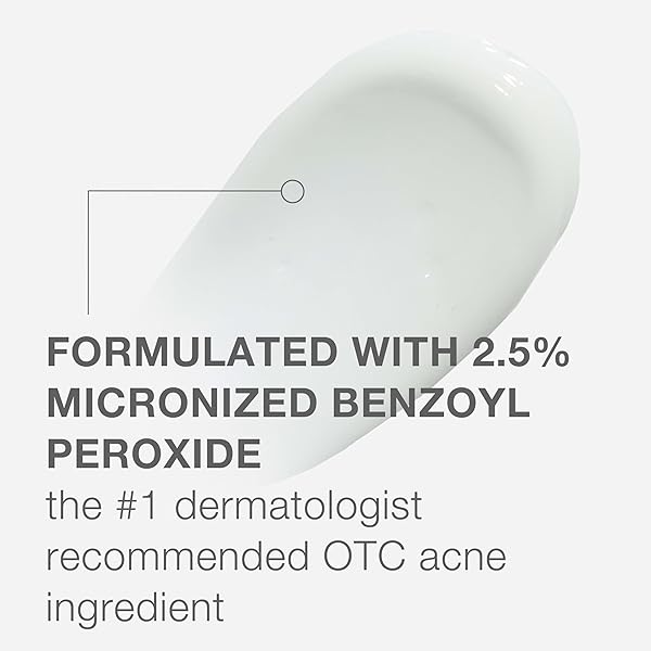 NEUTROGENA STUBBORN ACNE AM FACE TREATMENT WITH 2.5% MICRONIZED BENZOYL PEROXIDE ACNE MEDICATION, OIL-FREE DAILY FACIAL TREATMENT REDUCES SIZE & REDNESS OF BREAKOUTS, PARABEN-FREE, 2.0 OZ