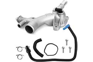 Aluminum Coolant Outlet Thermostat Housing with Sensor Fits for 2011-2020 Chevrolet Cruze Sonic Trax Volt Buick Encore 1.4L R