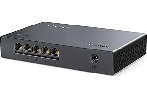 UGREEN 2.5Gb Switch, 5-Port Ethernet Switch, Plug & Play, Unmanaged Ethernet Splitter, Desktop/Wall Mount Network Hub, with L