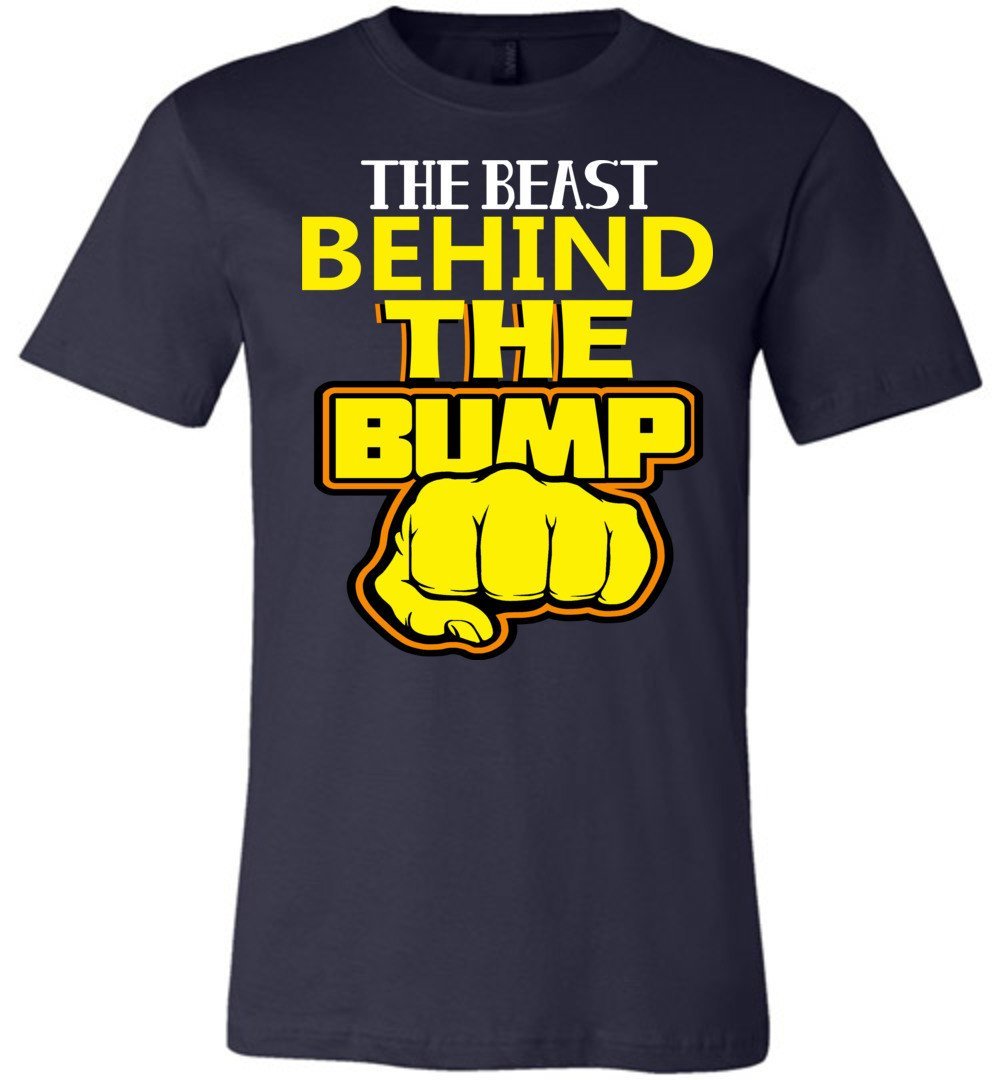 The Beast Behind The Bump Fun Baby New Father Family Ts Shirts