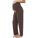 Joyaria Womens Maternity/Pregnancy Sweatpants Long Yoga/Pajama/Lounge Pants Over The Belly