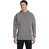 Chouinard Adult Blended Ring-Spun Hooded Sweatshirt, Grey, Small