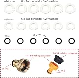 YAAVAAW 14Pack Hose Tap Connector Kit for Garden Hose 1/2" Quick Connect view 9