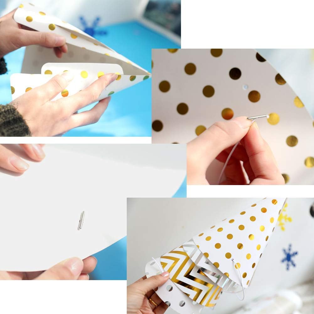 Gold Birthday Party Cone Hats, 12 ct: Clothing