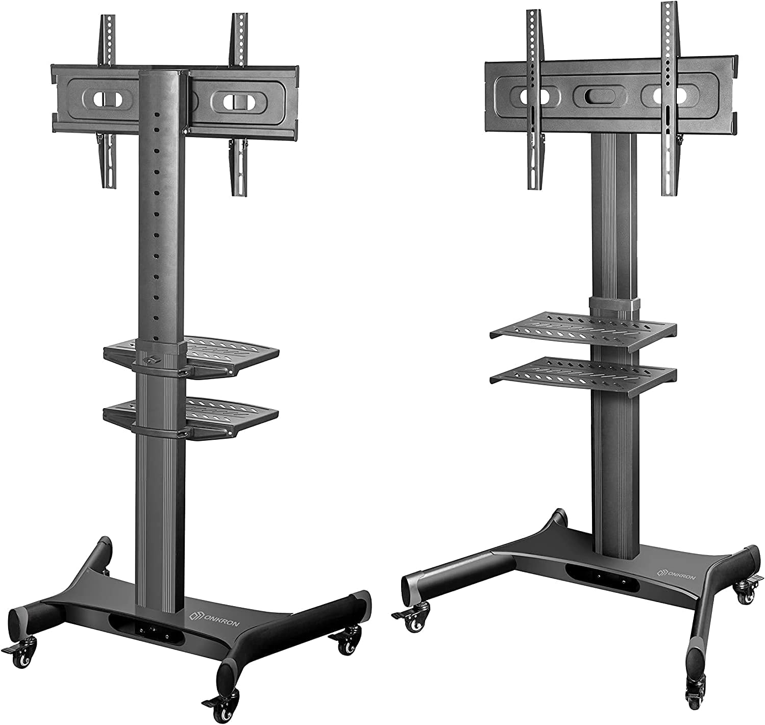 ONKRON Mobile TV Stand TV Cart with Wheels for 32" to 65 Inch LCD LED Flat Screen TV with AV Shelves TS1661 : Electronics
