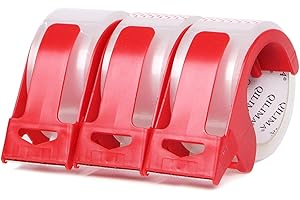 QILIMA 3 Rolls Clear Packing Tape with 3 Free Dispenser, Heavy Duty Packaging Tape Designed for Moving Boxes, Shipping, Office, 2Mil 2 Inch x 60 Yard