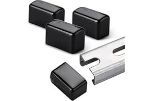 SIHAI (40 Pack) 1-5/8 Inch Black Strut Channel End Caps - Soft PVC Safety Edge Protectors for Unistrut, Tool-Free Installation and Secure Grip for Electrical & HVAC Use , Trolley Track & DIY Projects