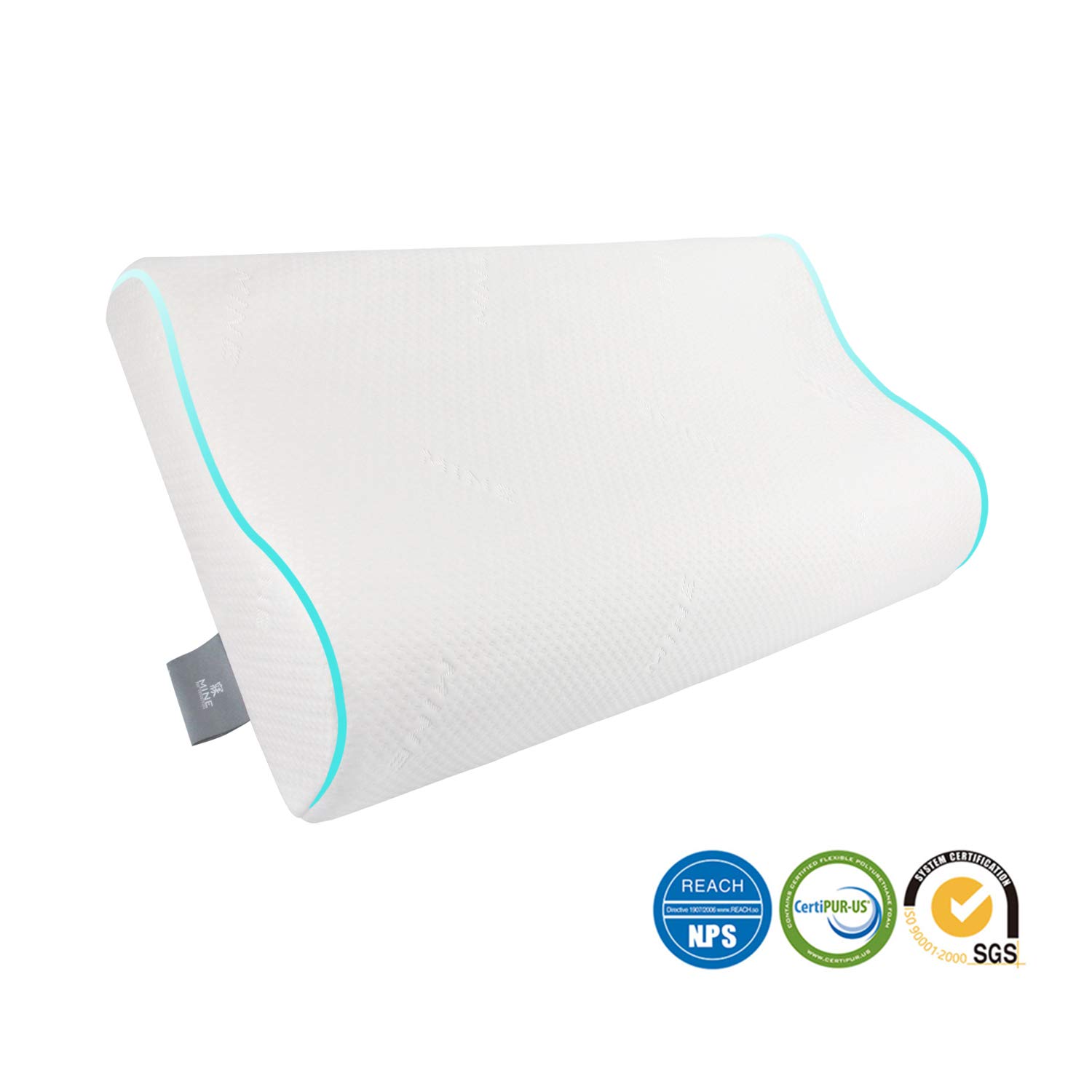Minehome Memory Foam Pillow Back Pain Relief Bed Pillows For Sleeping Contour Orthopedic Neck Cervical Support Pillows For Back Side Sleepers With