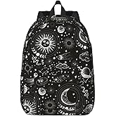 Zminciu Sun And Moon Backpack Laptop Bag Durable Canvas Capacity Large Cute Backpacks Travel Bag