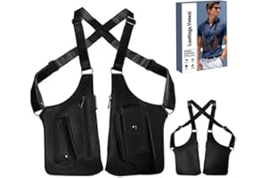 Double Shoulder Armpit Bag,Underarm Shoulder Bag for Men, Anti-Theft Underarm Wallet Pocket Holster Phone Leisure Double Shou