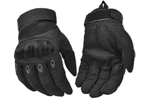 REEBOW GEAR Tactical Gloves Motorcycle Riding Gloves Full Finger Gloves Black