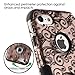 for iPhone 7/8 Case, Kaleidio [TUFF] Rugged Shockproof Hybrid 3-Piece Dual Layer Protective Armor Cover for Apple iPhone 8/7 [Includes a Overbrawn Prying Tool] [Rose Gold Clover Flowers]