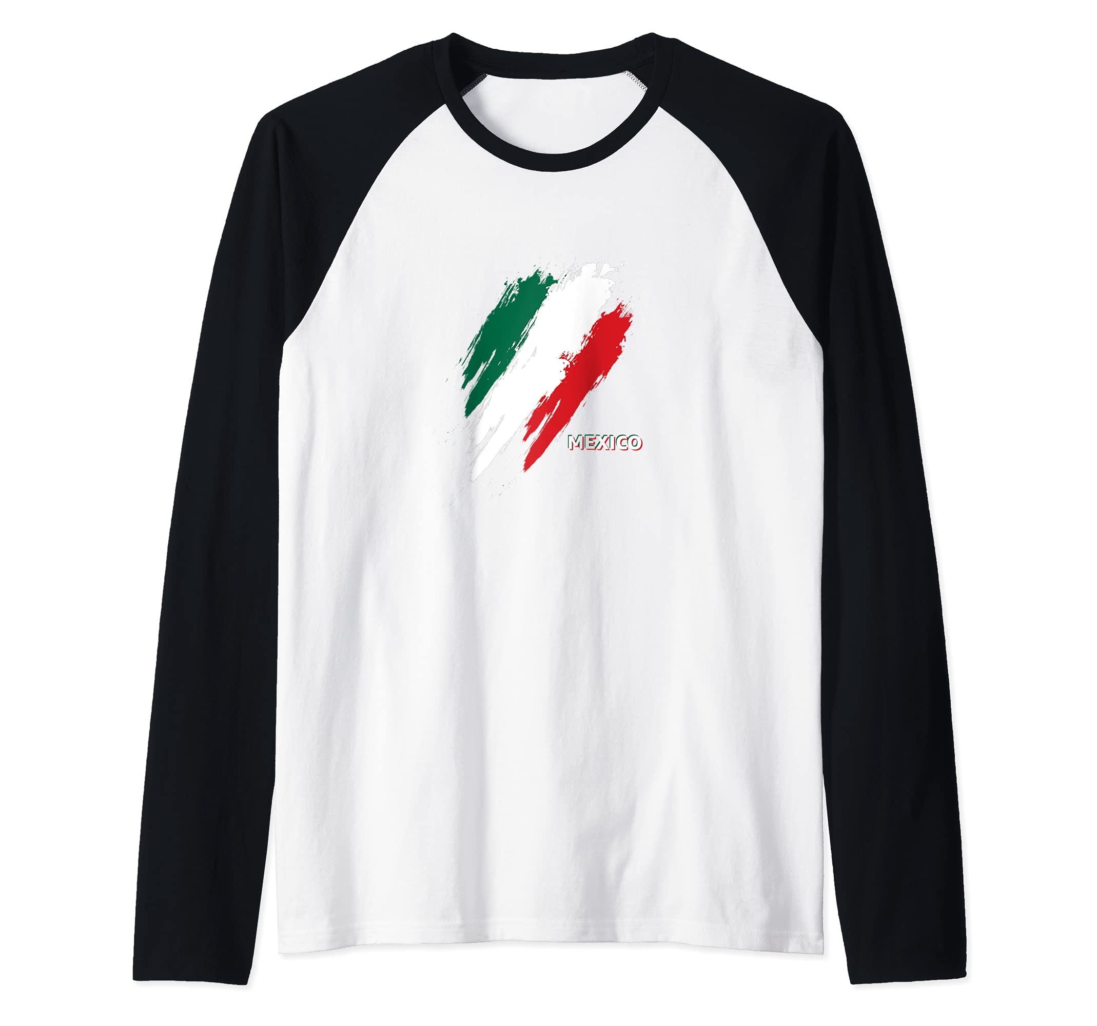 Flag Mexico Raglan Baseball Tee