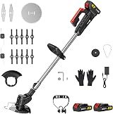 Conentool 24V Cordless Strimmer with 2 Batteries Foldable 15 Blades 2024 view 1