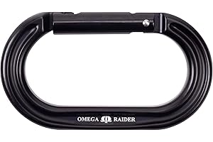 Omega Pacific Raider Aluminum Keylock Straight Gate Carabiner - Arborist, Outdoor, Adventurer, and Rescue Gear
