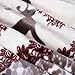 JML Lightweight Plush Soft Warm Christmas Deer Printed Pattern Flannel Fleece Bed Throw Blanket, Queen Size 79