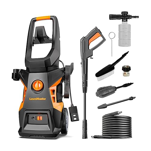 LawnMaster LT506-2000A Electric Pressure Washer 13 Amp 1.4 GPM 2300 Max PSI with Foam Bottle CSA Certified