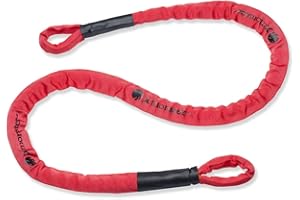X MONSTER UHMWPE Rhino strop High Strength Anchor Sling Synthetic Rigging Line Winch Extensions line (red, 3/8"×47")