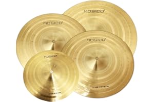 Mosico Cymbal Pack Drum Cymbal Set 10"Splash+13"HiHats+18"Crash Drum Cymbal Pack (10",13"Pair,18")