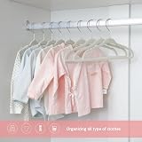 ManGotree Baby Velvet Hangers 15 Pack Non-Slip Ultra Slim Beige Kids view 7