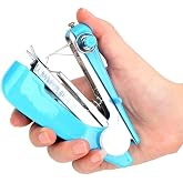 Blue Handheld Sewing Machine, Mini Sewer Machine, Portable Manual Sewing Machine, Hand Stitcher Machine for DIY Crafts