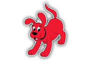 valstick Clifford The Big Red Dog Cartoon Funny Clifford Car Bumper Sticker Decal