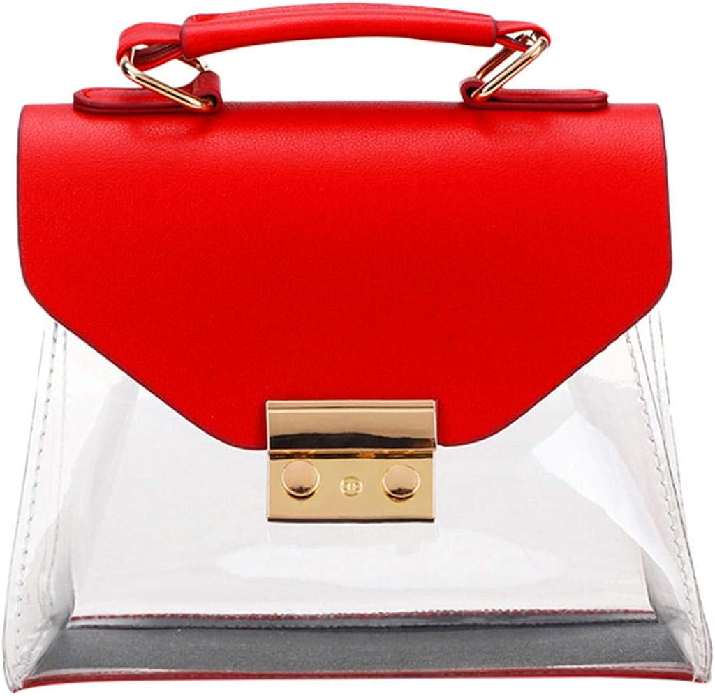 clear red purse