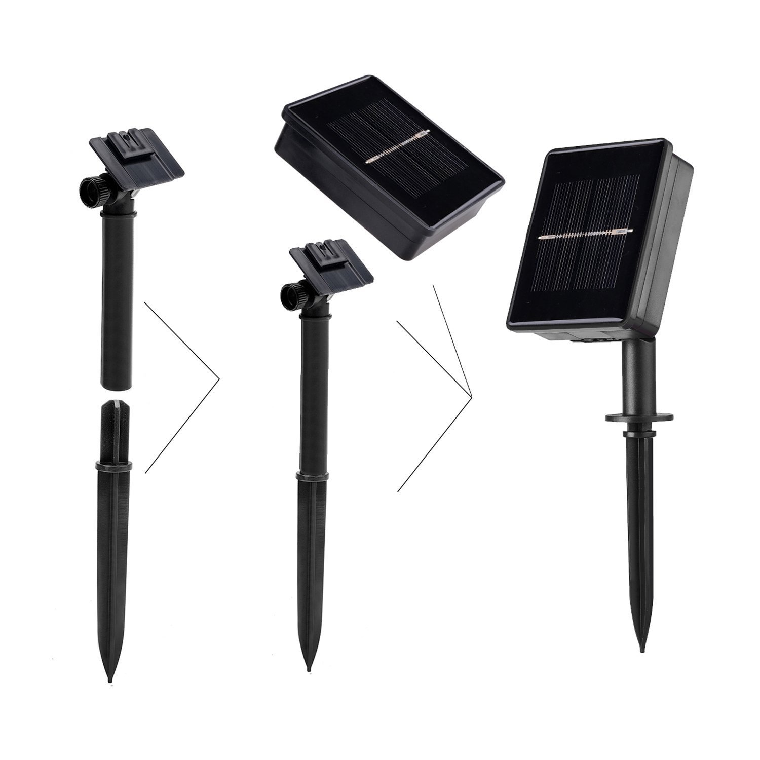 LED Solar Lichterkette,200er 22m 8 Modes weihnachten deko,Garten Außen Licht Dekorative Beleuchtung für Terrasse, Haus, Outdoor, Party, Hochzeit, Weihnachten (Mehrfarbig)