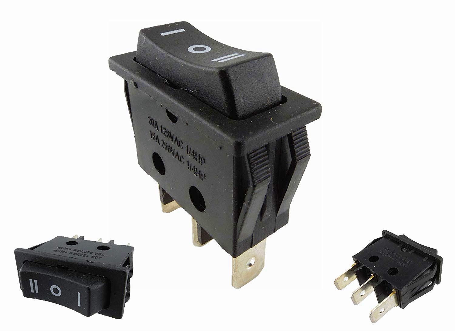 Rocker Switch 3-Pin ON/OFF/ON Toggle Switch Installation 30.9 x 10.8 x 24 mm 15A 250~ (1)