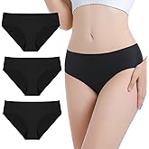 VOXSHE 3pk Incontinence Underwear for Women 100ml Absorbency Leak Proof Underwear for Women Washable Womens Incontinence Panties for Incontinence Postpartum Bladder Leakage Protective Briefs Black-L