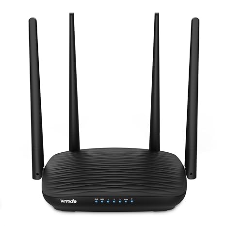 Tenda AC5 AC1200 Dual-Band WLAN Router (1200 MBit/s, 2,4Ghz & 5Ghz, 3x LAN, 1x WAN, 1 GHz CPU, MU-MIMO, QoS, Beamforming+, Vi