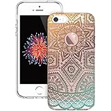 iPhone 5S Case, iPhone SE Case,ESR Hard PC Back Shell Skin Cover with Printed Pattern + TPU Bumper Edge for iPhone for iPhone 5S/SE/5 (Gold Henna)