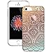 iPhone 5S Case, iPhone SE Case,ESR Hard PC Back Shell Skin Cover with Printed Pattern + TPU Bumper Edge for iPhone for iPhone 5S/SE/5 (Gold Henna)