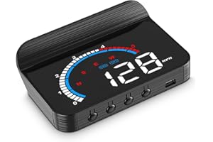 LIIIYUAN Heads Up Display for Cars Windshield Projection M13, OBD2+GPS Car GPS Speedometer Display Speed, Fuel Consumption, Water Temperature and Multiple Alarm Functions Suitable for All Cars