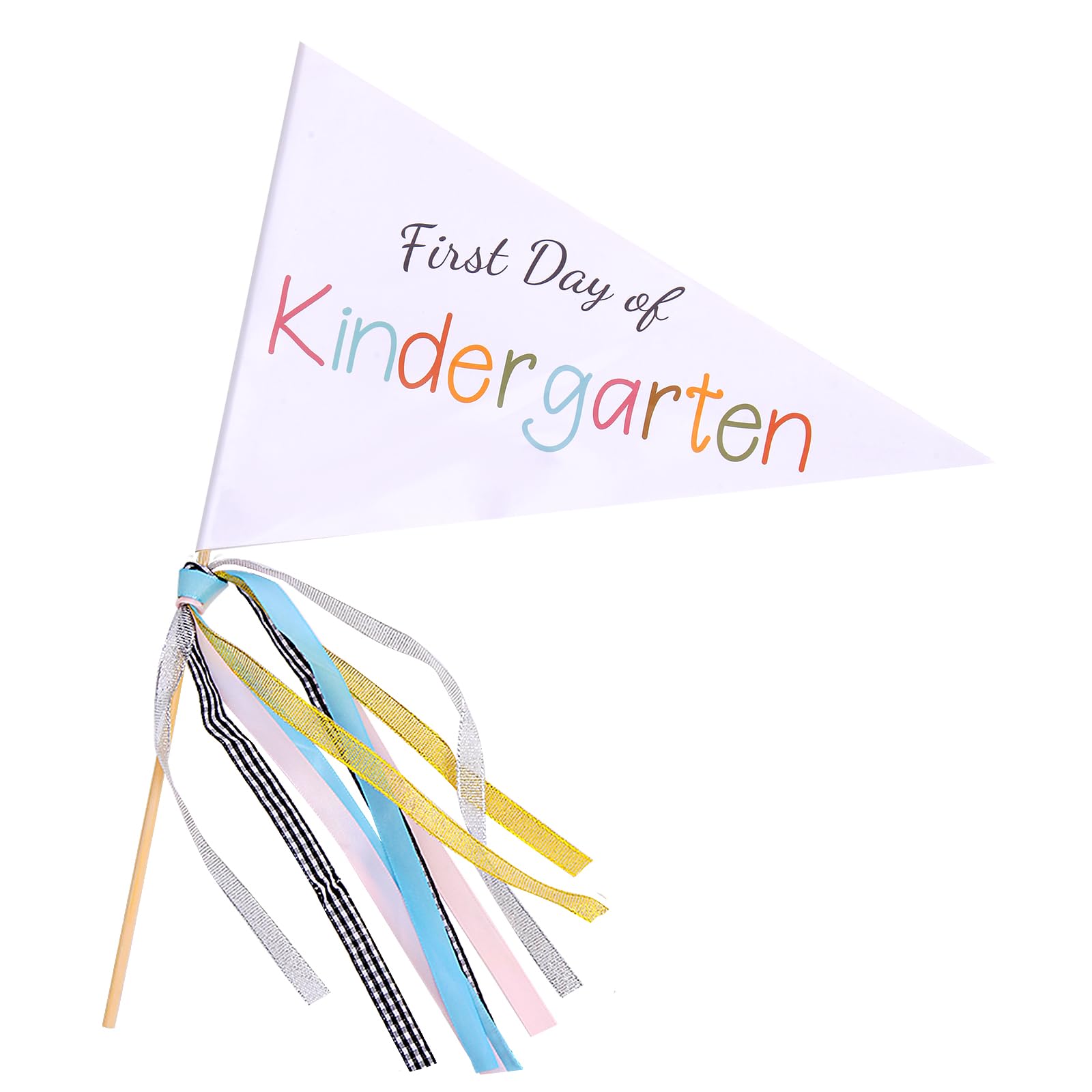 Photo 1 of First Day of School Flag,kindergarten Back to School Pennants Flag with Ribbons,DIY Your First Day of kindergarten Sign or back to school photo props