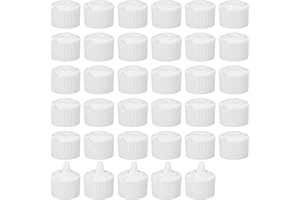 OLYCRAFT 35Pcs 24/410 Flip Top Dispensing Cap White Replacement Bottles Caps Reusable Plastic Bottle Cap Flip Top Caps for Shampoo Moisturizer Squeeze Bottles Dispensing Lid - Inner Diameter 24mm