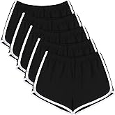 URATOT 5 Packs Soft Comfy Booty Cotton Workout Pants Breathable Lounge Dolphin Shorts Cycling Hiking Pants for Women