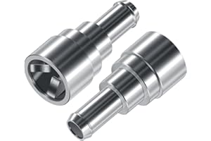 YOURSME 800-409HP Coolant Connector HVAC Heater Hose Connector, 3/4In Tube x 5/8In Hose, Stainless Steel, Fit for Chevy GMC Ford Silverado Sierra Yukon Escalade, Replace 15792820, 800409, 15151875, 2 Packs