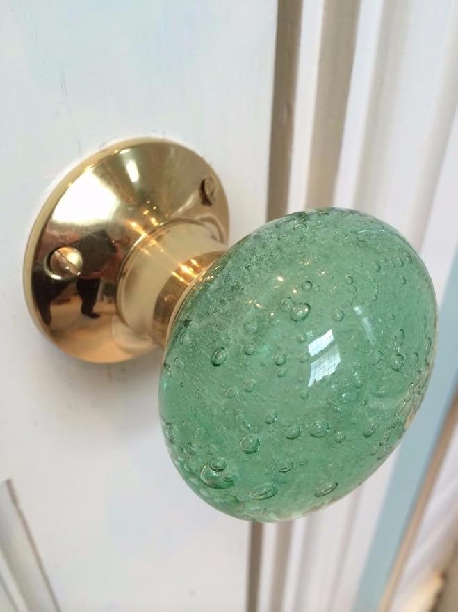 Beautiful Pair of Large Contemporary / Retro Round MINT GREEN smooth