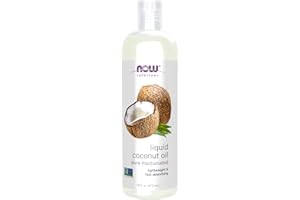 NOW Foods Solutions, Liquid Coconut Oil, Light and Nourishing, Promotes Healthy-Looking Skin and Hair, 16-Ounce